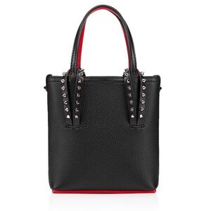 Christian Louboutin Cabata Mini Spiked Tote Black/Red | Sold Out Online | NWOT